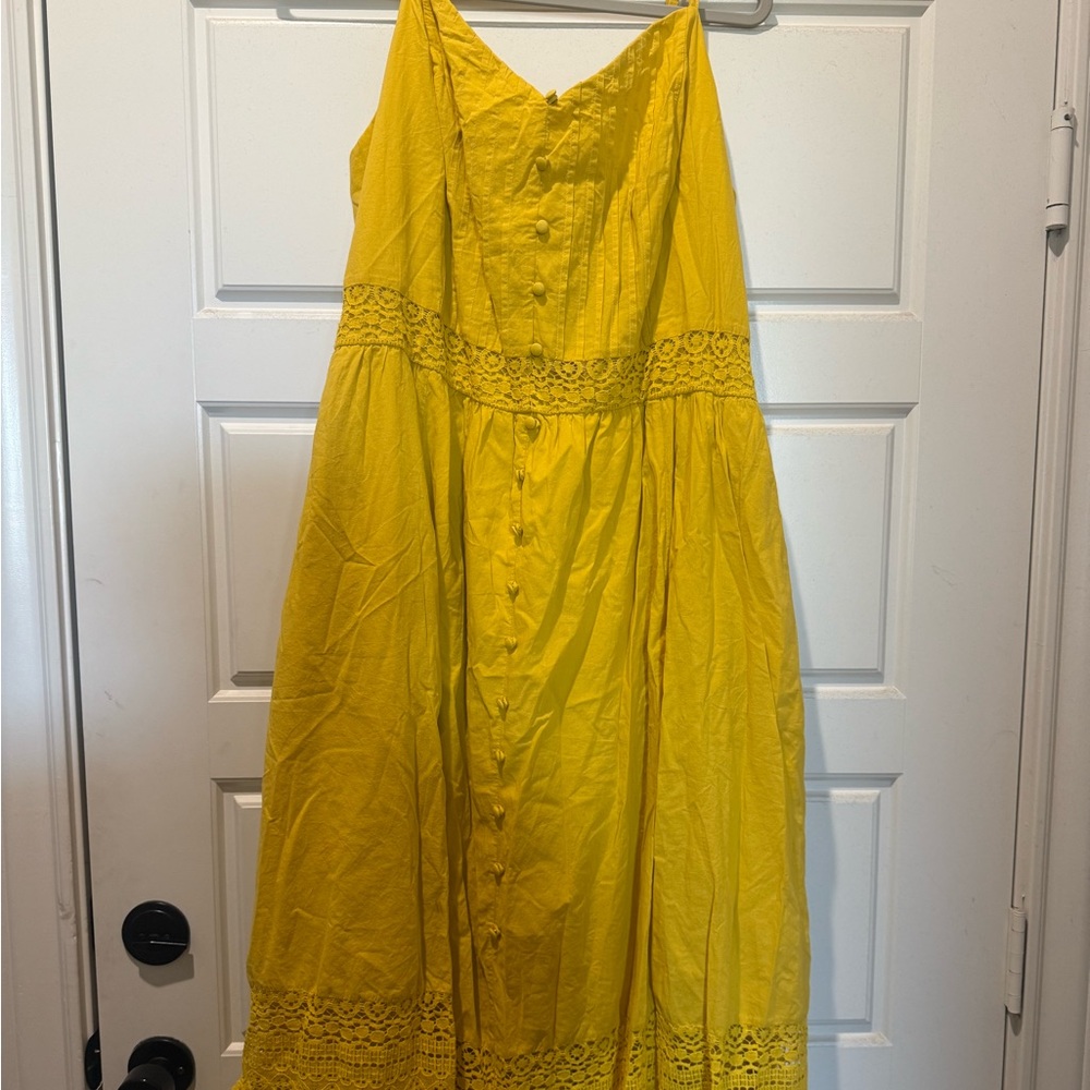 Torrid Yellow Button-Down Sundress